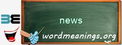 WordMeaning blackboard for news